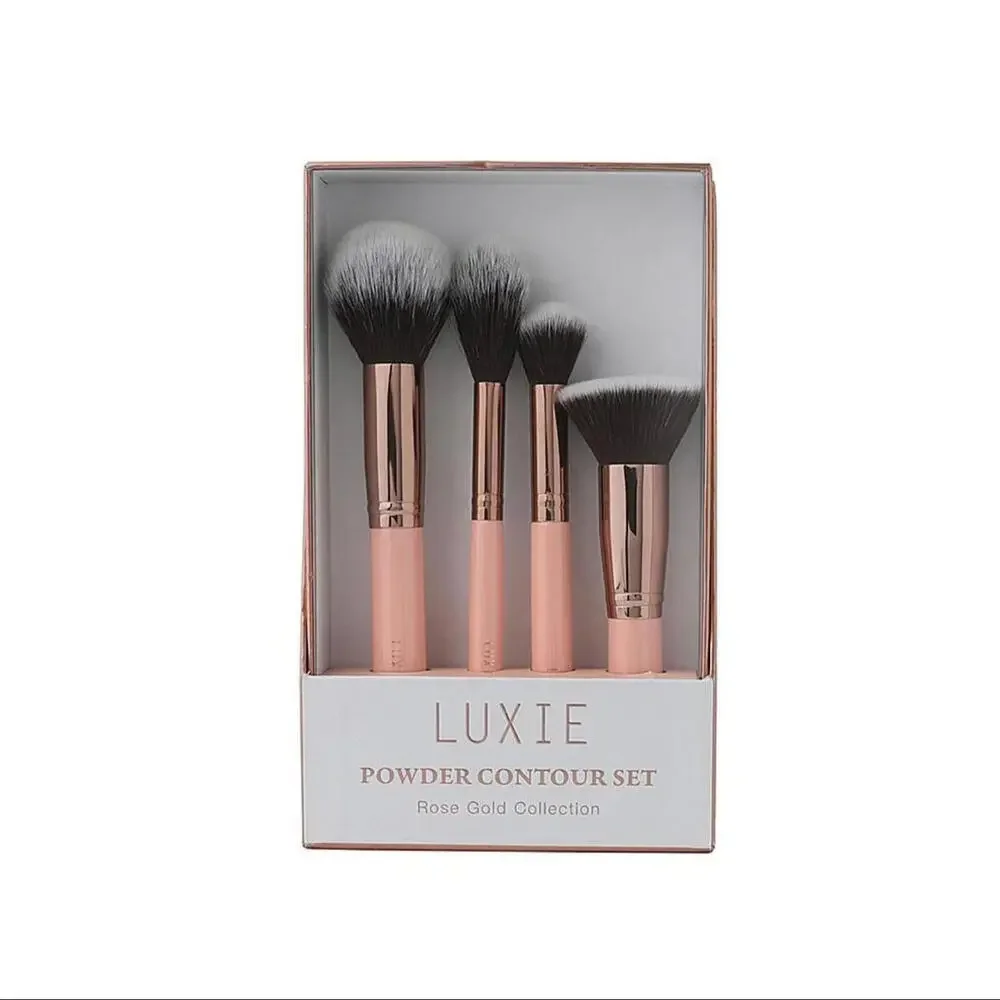 Luxie Makeup Brush Powder Contour Set - Rose Gold‎ Collection